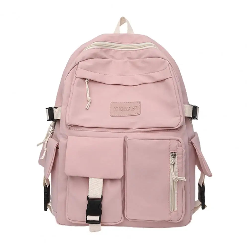 Large Capacity Canvas Black Backpack Light Simple Travel Bag Canvas Backpack Student School Bag Canvas Student Zipper Backpack