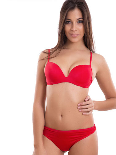Lovable Red Seamless Bra and Brief Set