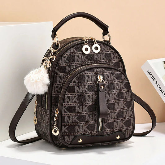 New Backpack PU Leather Backpack Large Capacity Casual Ladies Travel Backpack