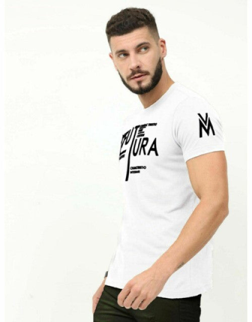Men Futura White Graphic Printed Cotton Men