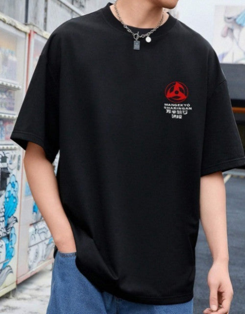 Printed Round Neck Cotton Blend T-shirt