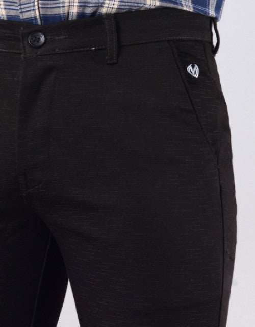 VILLAIN Men's Slim Fit Cotton Stretchable Trousers - Brown (SIZE- 30,32,34,36,38,40,42)
