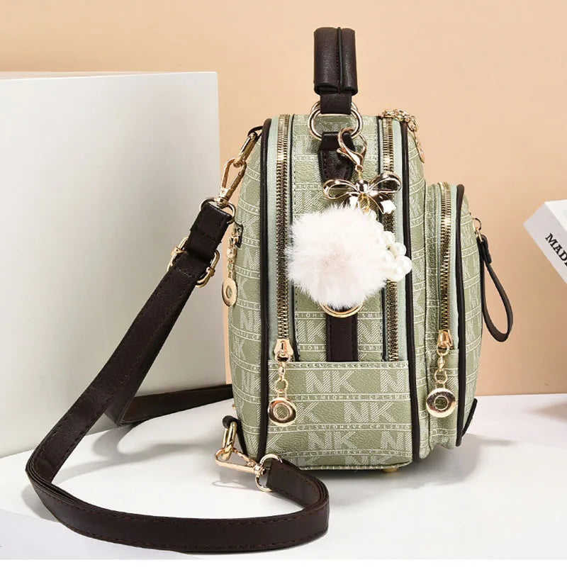 New Backpack PU Leather Backpack Large Capacity Casual Ladies Travel Backpack