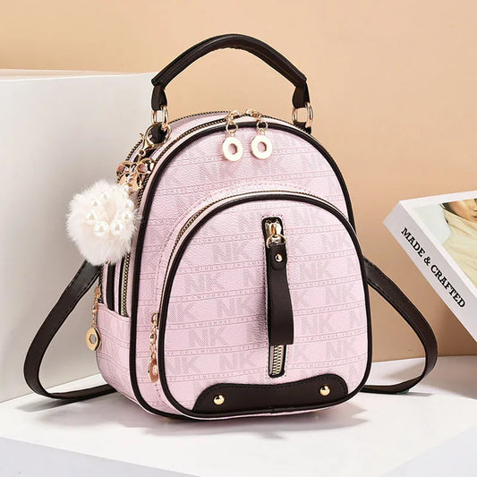 New Backpack PU Leather Backpack Large Capacity Casual Ladies Travel Backpack