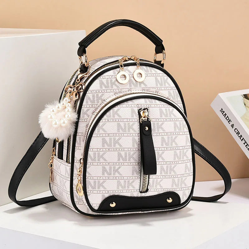 New Backpack PU Leather Backpack Large Capacity Casual Ladies Travel Backpack