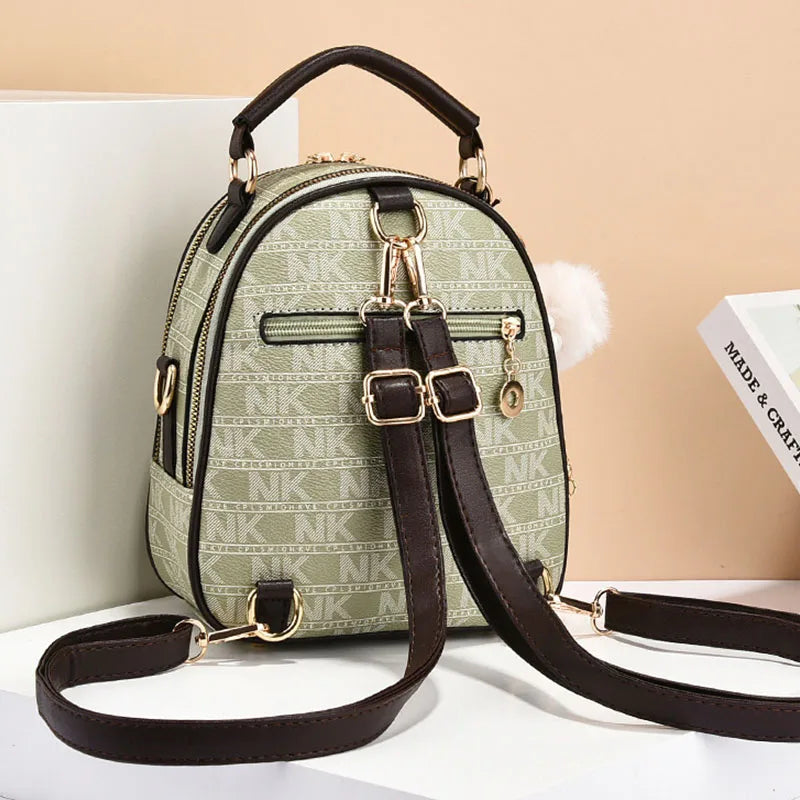 New Backpack PU Leather Backpack Large Capacity Casual Ladies Travel Backpack