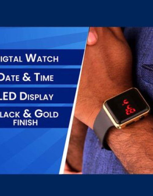 Golden Digital Watch