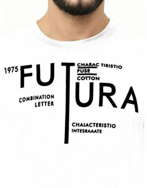 Men Futura White Graphic Printed Cotton Men